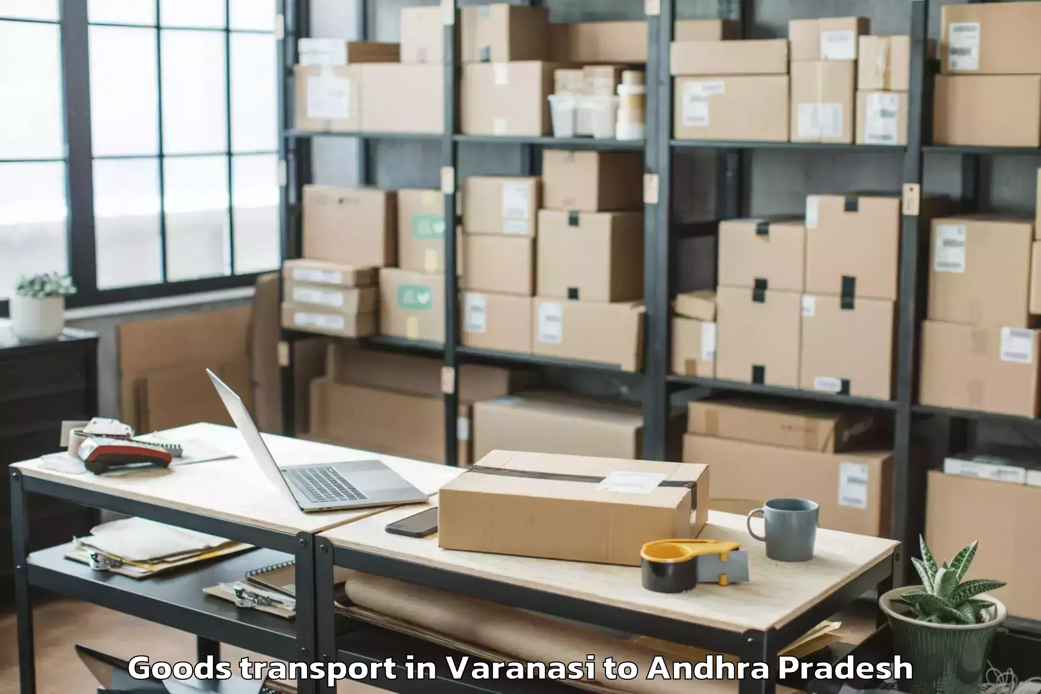 Quality Varanasi to Gangadhara Nellore Goods Transport